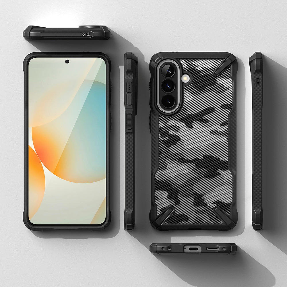 Deksel for Samsung Galaxy A57 5G, Ringke, Fusion X, Camouflage