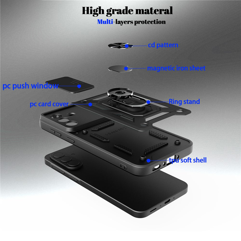 Deksel for Samsung Galaxy A57 5G, Techsuit, CamShield, Rosa Gull