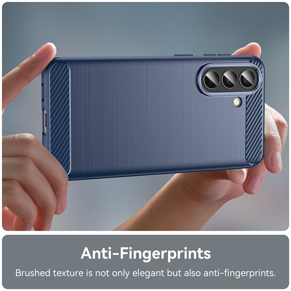 Deksel for Samsung Galaxy A57 5G, Techsuit, Karbon, Blå