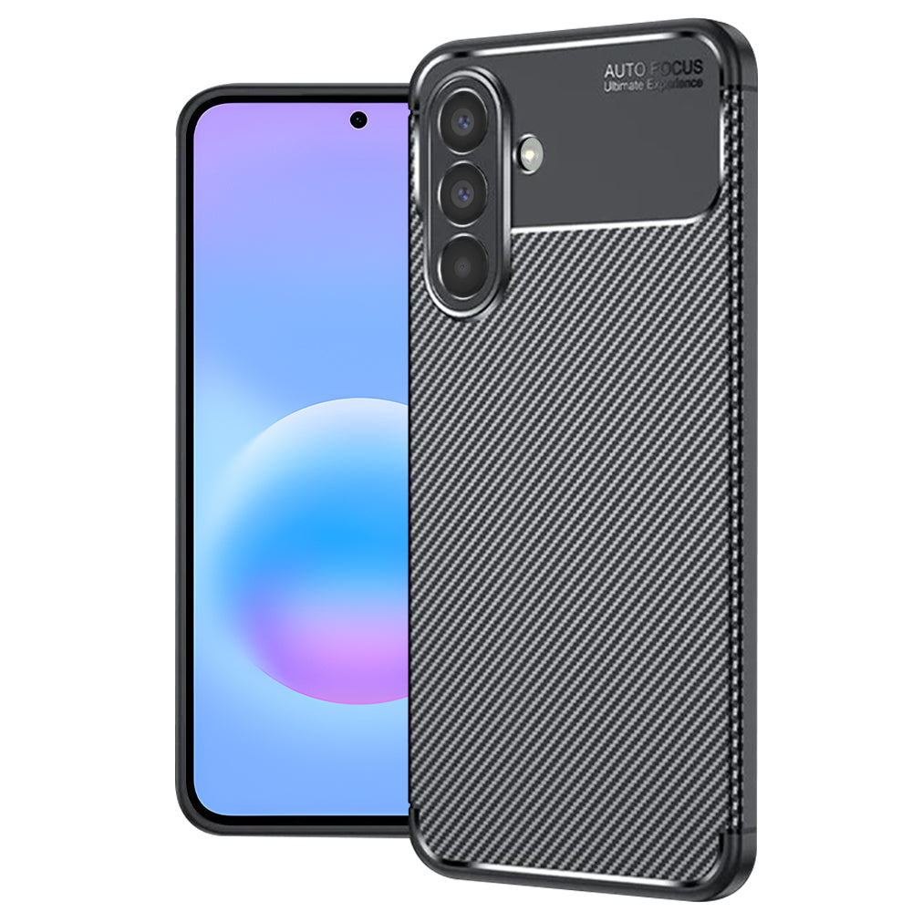 Deksel for Samsung Galaxy A57 5G, Techsuit, CarbonFiber, Svart