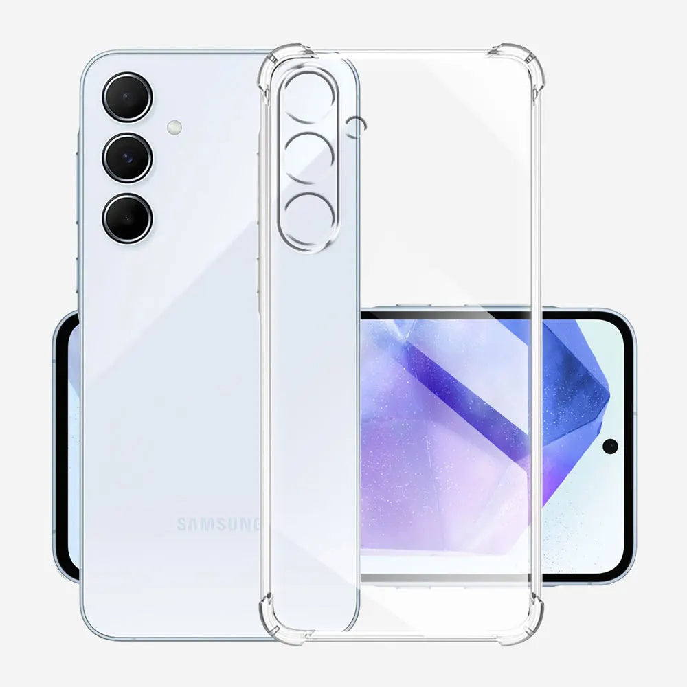 Deksel for Samsung Galaxy M15, Techsuit, Shockproof Clear, Gjennomsiktig