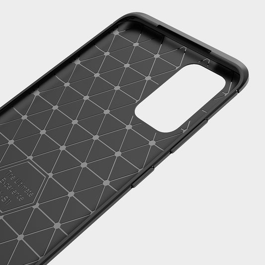 Deksel til Samsung Galaxy S21 Ultra 5G G998, Techsuit, Karbon, Svart