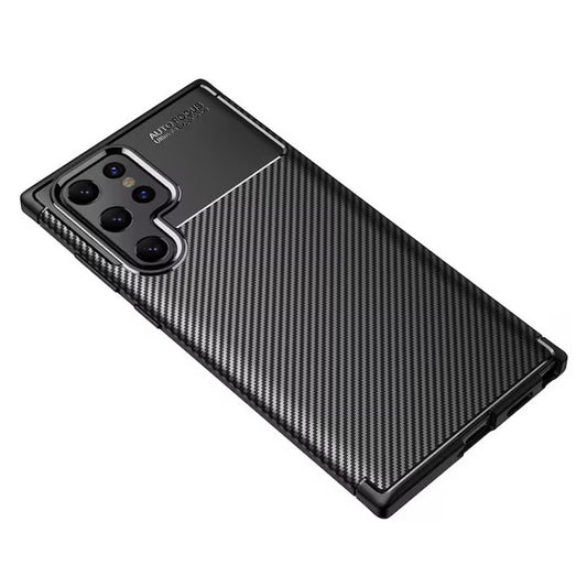 Deksel til Samsung Galaxy S22 Ultra 5G S908, Techsuit, CarbonFiber, Svart