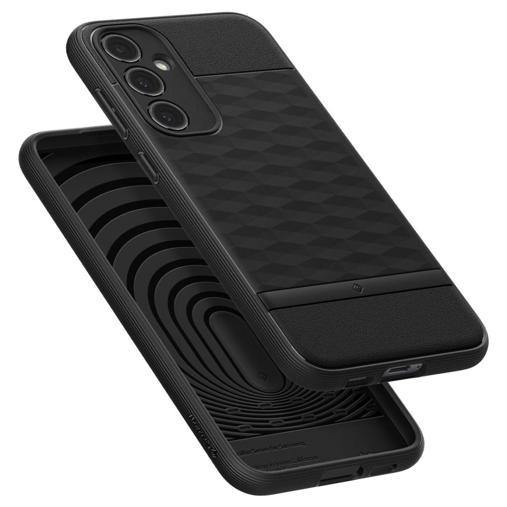 Deksel for Samsung Galaxy S23 FE S711, Spigen, Caseology Parallax, Matt Svart