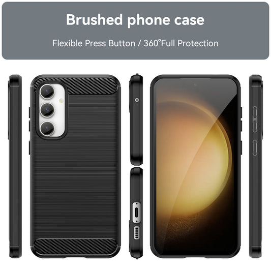 Deksel for Samsung Galaxy S23 FE S711, Techsuit, Karbon, Svart