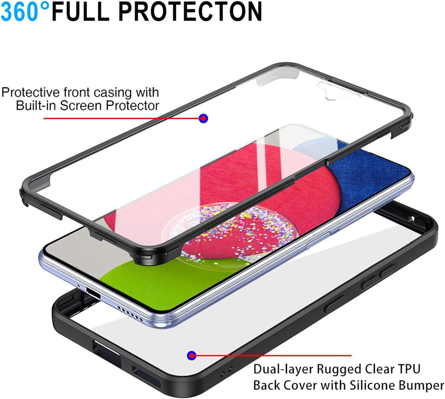 Deksel for Samsung Galaxy S23+ S916, Techsuit, ColorVerse 360, Svart