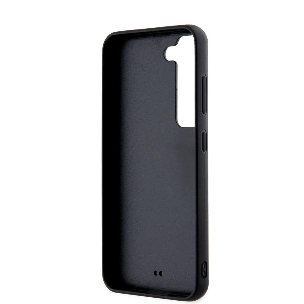 Deksel for Samsung Galaxy S23 S911, Karl Lagerfeld, 3D Rubber Glitter Logo, Svart