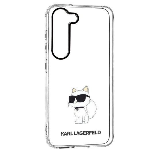 Deksel for Samsung Galaxy S23 S911, Karl Lagerfeld, Ikonik Choupette, Gjennomsiktig
