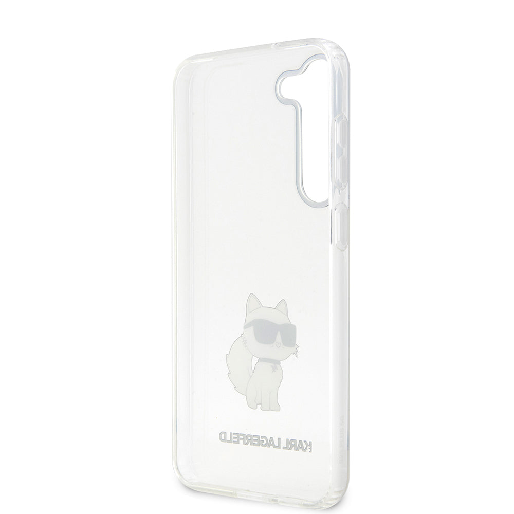 Deksel for Samsung Galaxy S23 S911, Karl Lagerfeld, Ikonik Choupette, Gjennomsiktig
