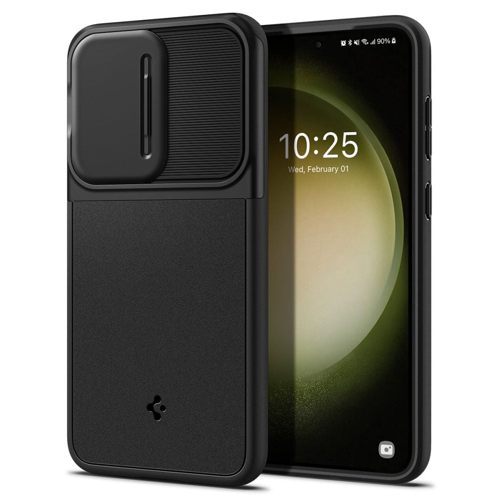 Deksel for Samsung Galaxy S23 S911, Spigen, Optik Armor, Svart