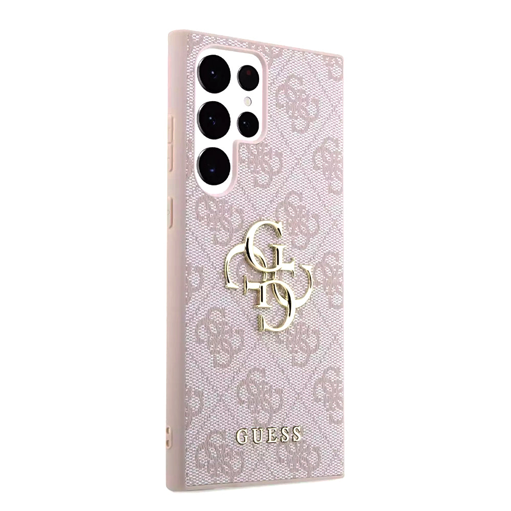 Deksel for Samsung Galaxy S23 Ultra S918, Guess, 4G Big Logo, Rosa