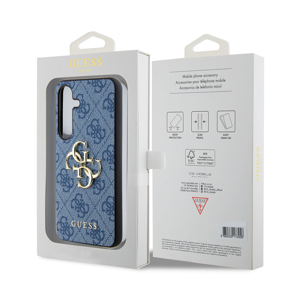 Deksel for Samsung Galaxy S24+ S926, Guess, 4G Big Logo, Blå