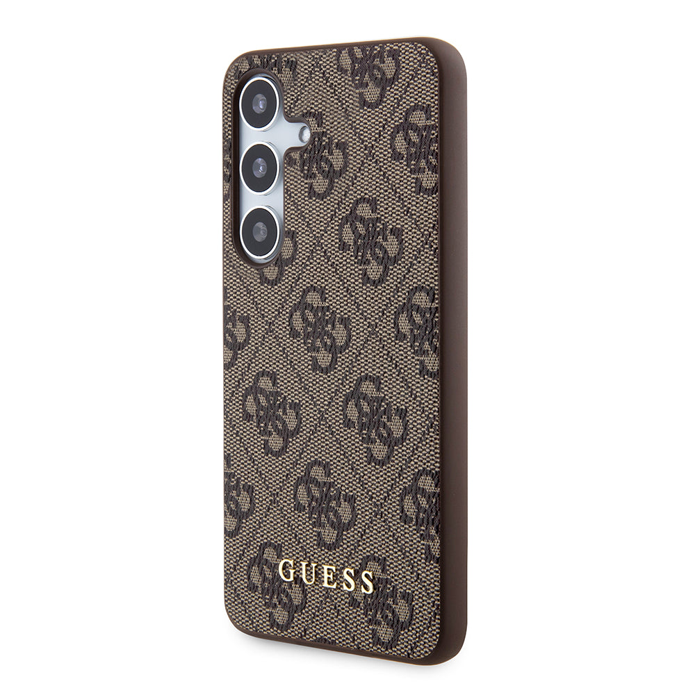 Deksel for Samsung Galaxy S24+ S926, Guess, 4G Metal Gold Logo, Brun