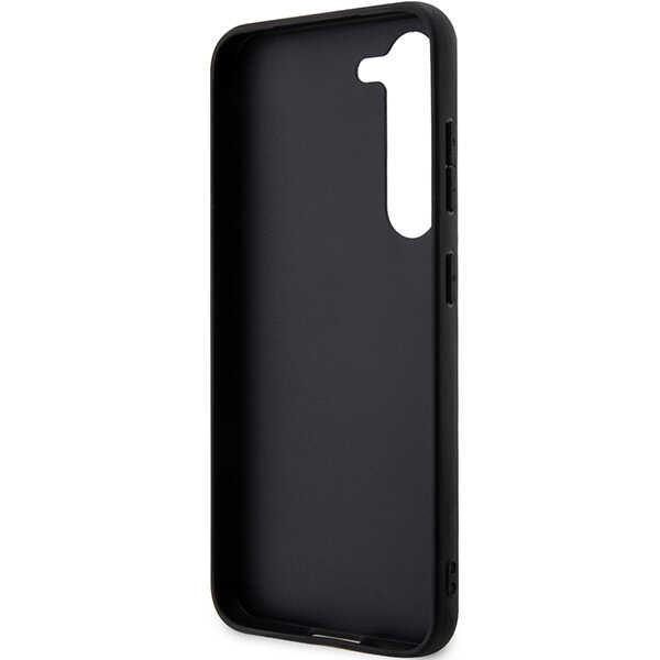 Deksel for Samsung Galaxy S24+ S926, Karl Lagerfeld, Saffiano Monogram Metal Logo, Svart