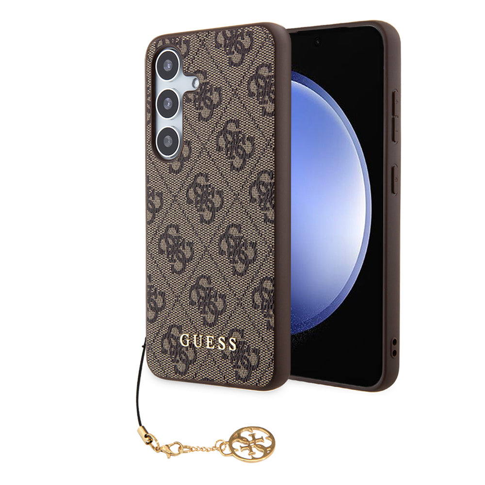 Deksel for Samsung Galaxy S24 S921, Guess, 4G Charm, Brun