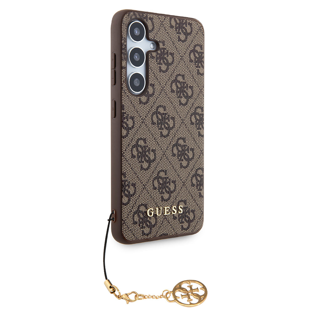 Deksel for Samsung Galaxy S24 S921, Guess, 4G Charm, Brun