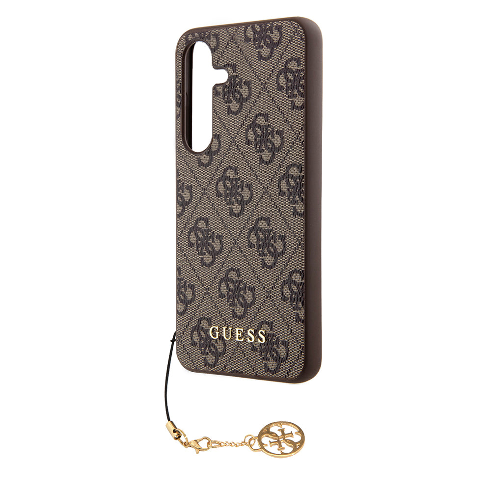 Deksel for Samsung Galaxy S24 S921, Guess, 4G Charm, Brun