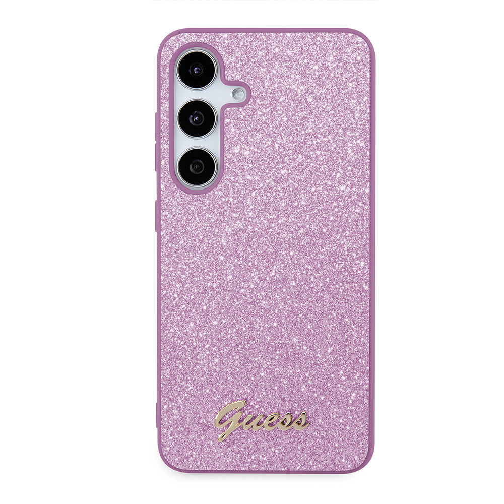 Deksel for Samsung Galaxy S24 S921, Guess, Glitter Script, Lilla