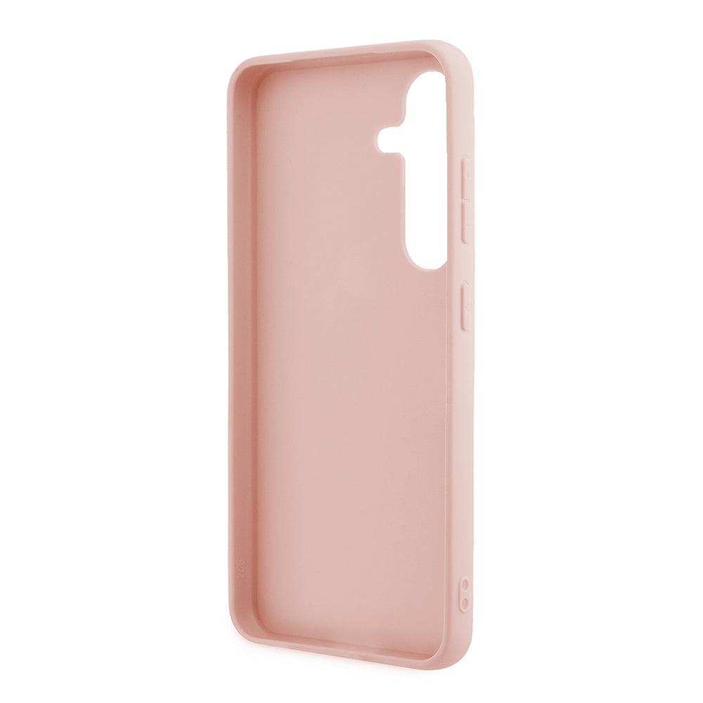 Deksel for Samsung Galaxy S24 S921, Guess, Glitter Script, Rosa