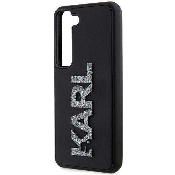 Deksel for Samsung Galaxy S24 S921, Karl Lagerfeld, 3D Rubber Glitter Logo, Svart