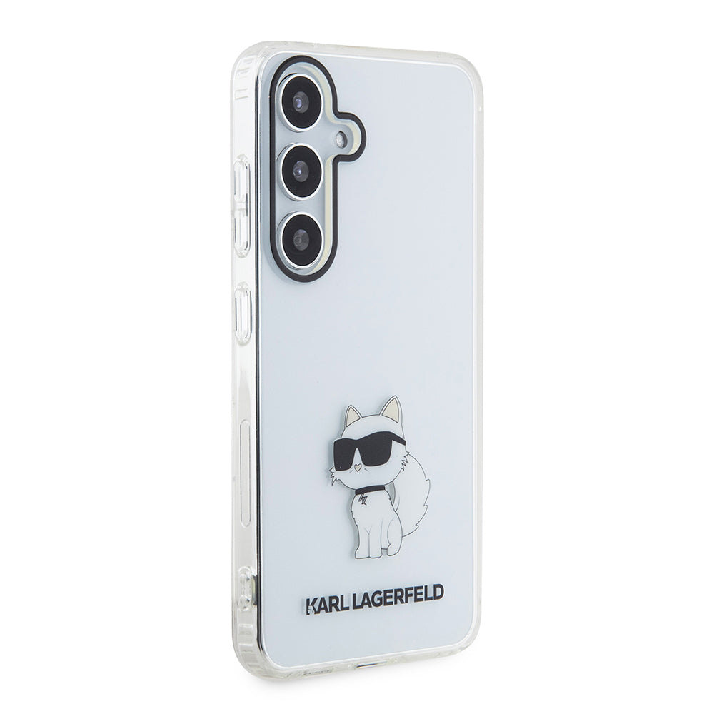 Deksel for Samsung Galaxy S24 S921, Karl Lagerfeld, IML Luxury Choupette, Gjennomsiktig