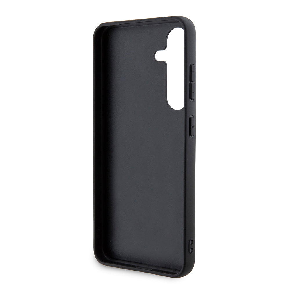 Deksel for Samsung Galaxy S24 S921, Karl Lagerfeld, Saffiano Karl & Choupette Metal, Svart