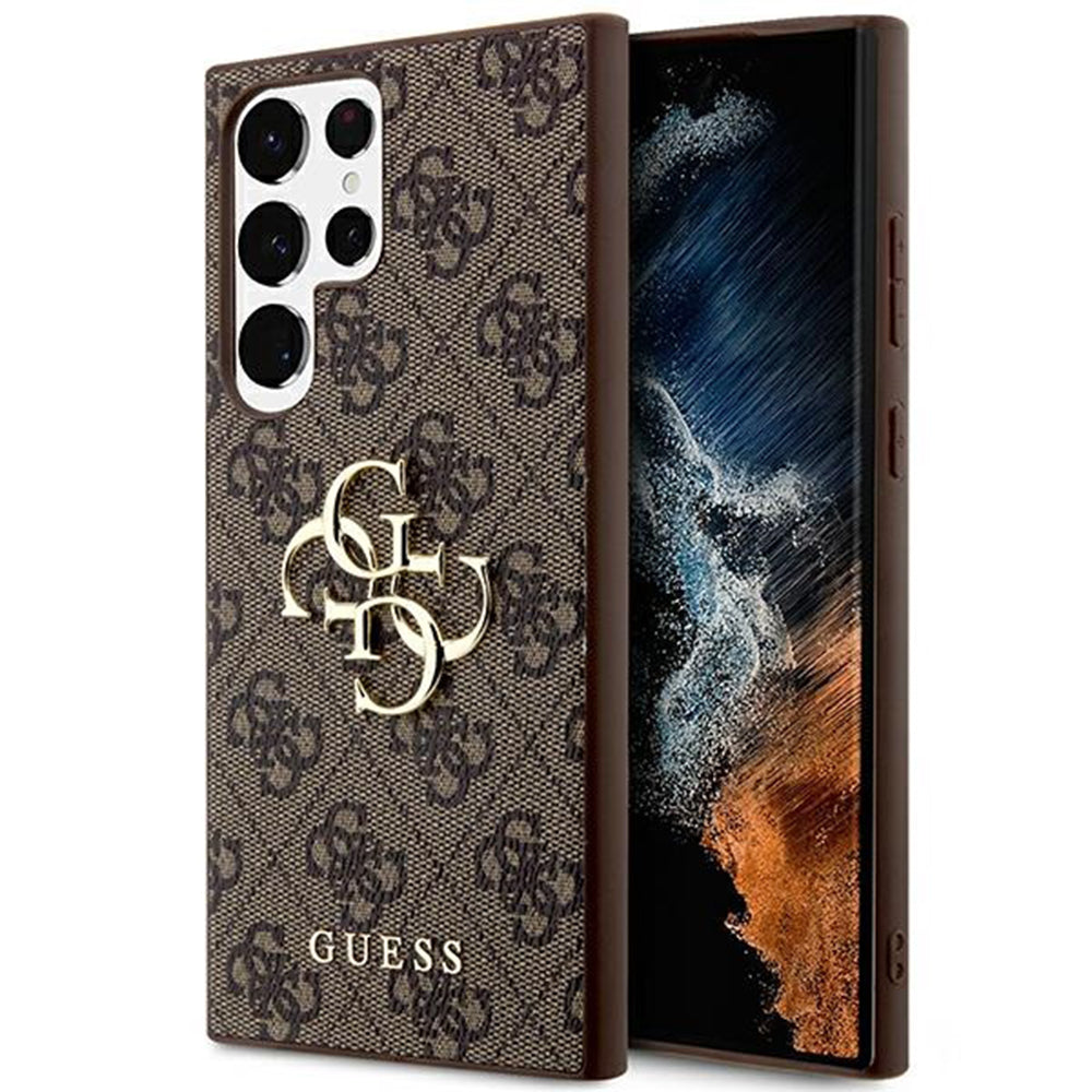 Deksel for Samsung Galaxy S24 Ultra S928, Guess, 4G Big Logo, Brun