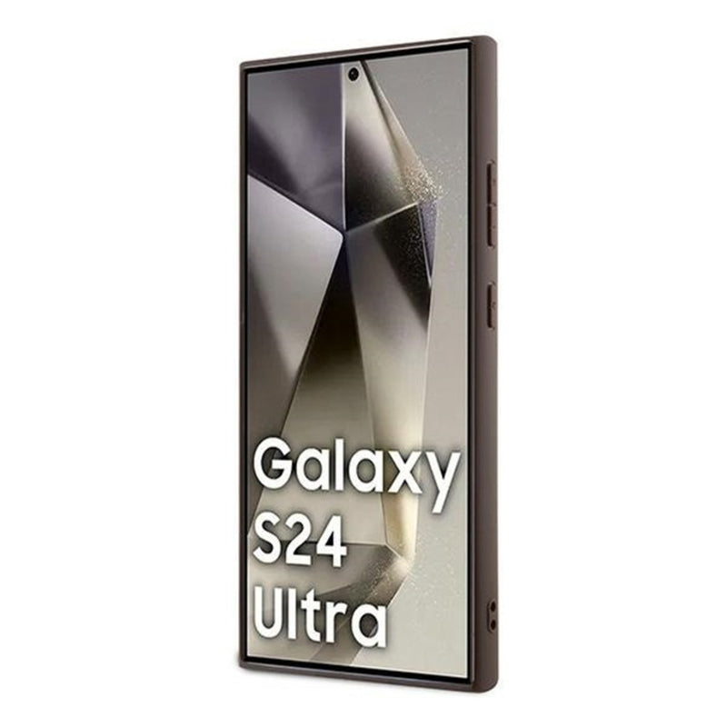 Deksel for Samsung Galaxy S24 Ultra S928, Guess, 4G Metal Gold Logo, Brun