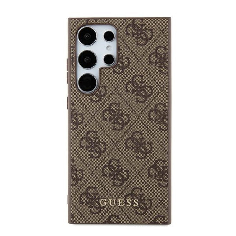 Deksel for Samsung Galaxy S24 Ultra S928, Guess, 4G Metal Gold Logo, Brun