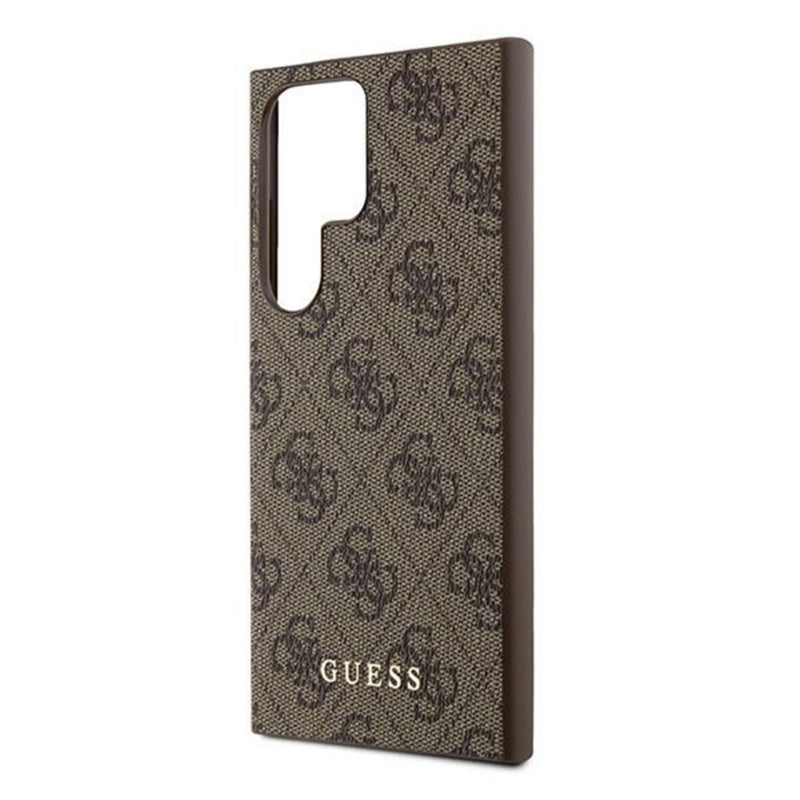 Deksel for Samsung Galaxy S24 Ultra S928, Guess, 4G Metal Gold Logo, Brun