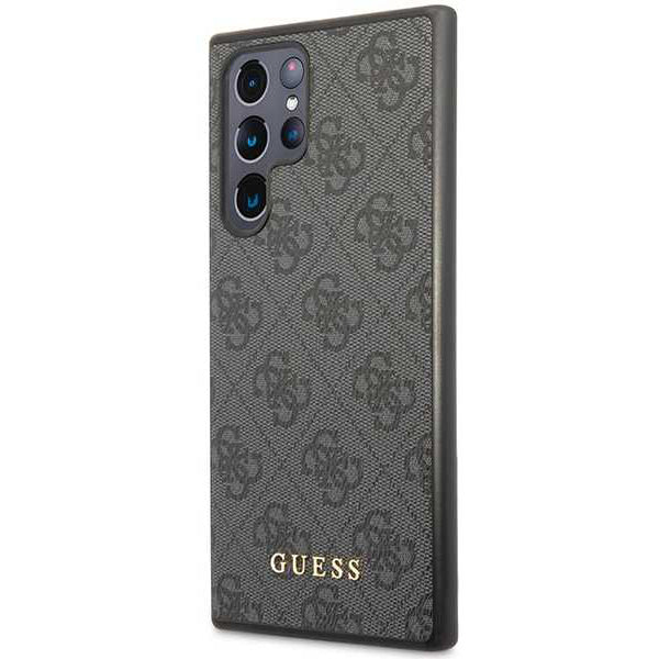 Deksel for Samsung Galaxy S24 Ultra S928, Guess, 4G Metal Gold Logo, Svart