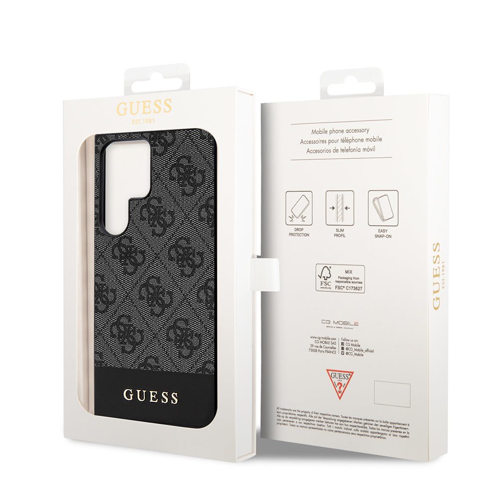 Deksel for Samsung Galaxy S24 Ultra S928, Guess, 4G Stripe, Svart