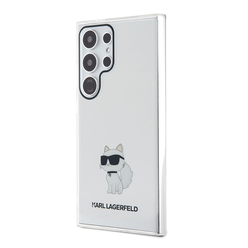 Deksel for Samsung Galaxy S24 Ultra S928, Karl Lagerfeld, IML Luxury Choupette, Gjennomsiktig