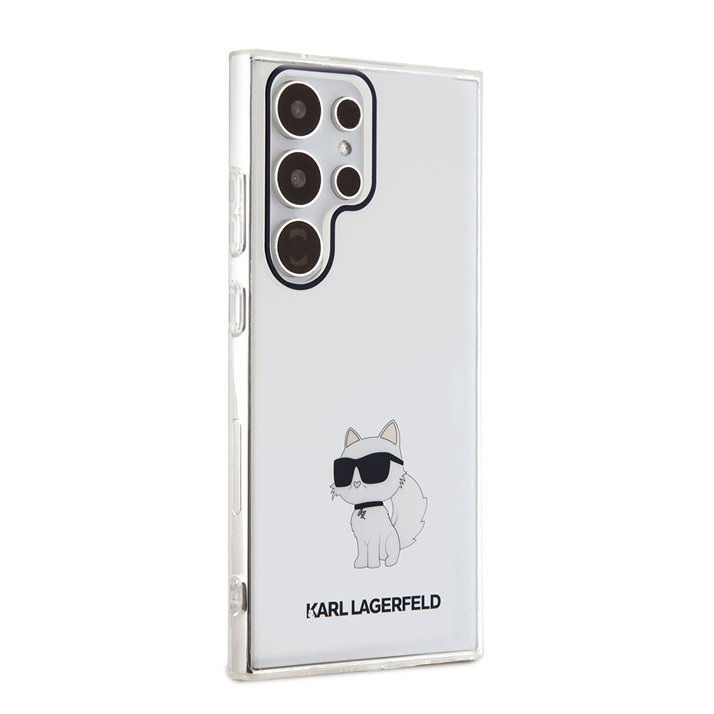 Deksel for Samsung Galaxy S24 Ultra S928, Karl Lagerfeld, IML Luxury Choupette, Gjennomsiktig