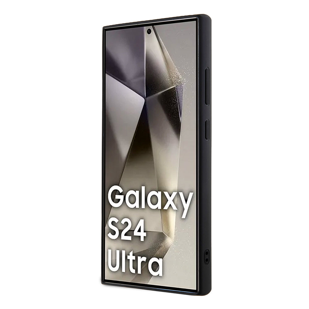 Deksel for Samsung Galaxy S24 Ultra S928, Karl Lagerfeld, Rhinestone Metal Plate, Svart