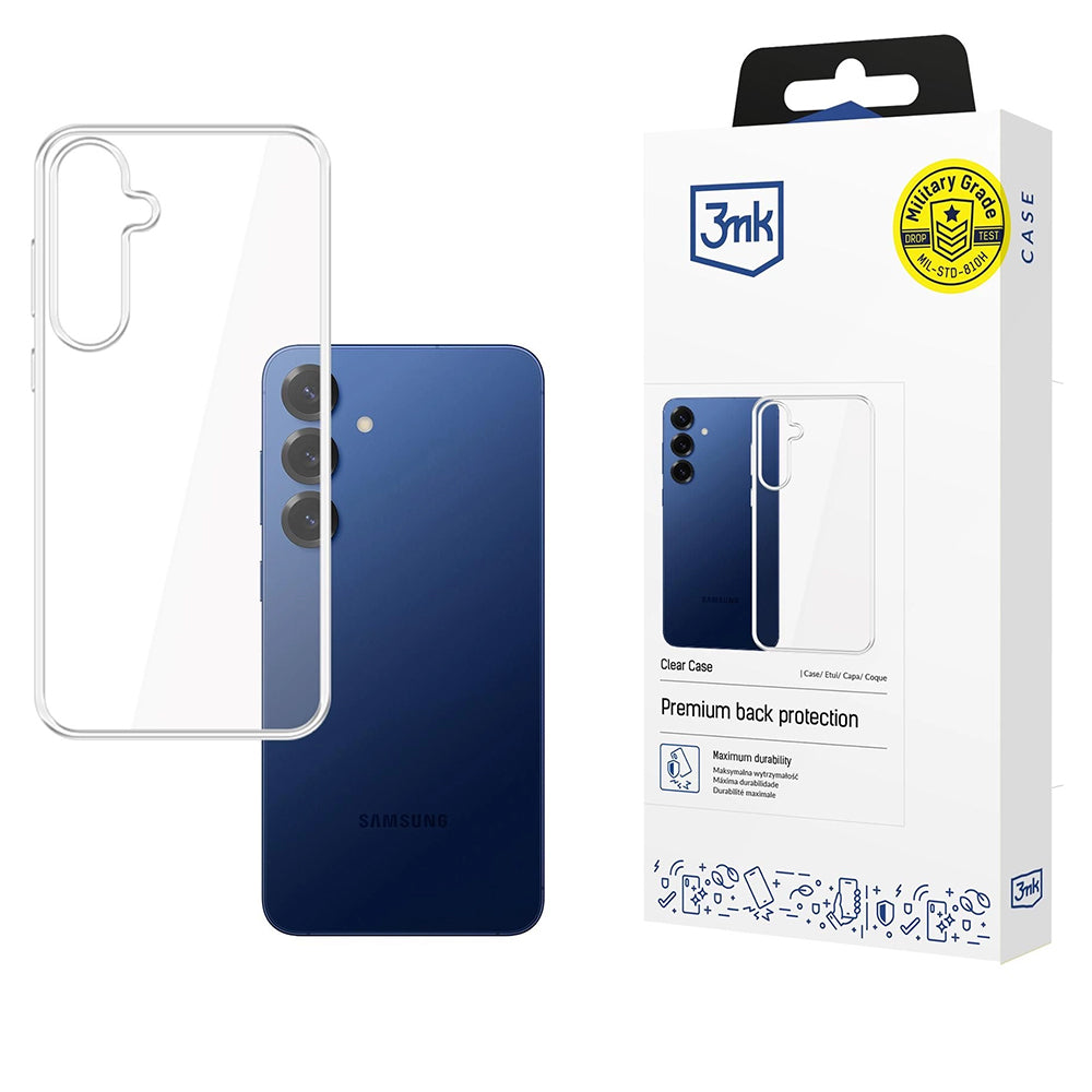 Deksel for Samsung Galaxy S25 FE, 3MK, Klar, Gjennomsiktig