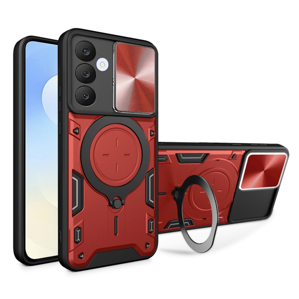 Deksel for Samsung Galaxy S25 FE, Techsuit, CamGuard Pro, Rød