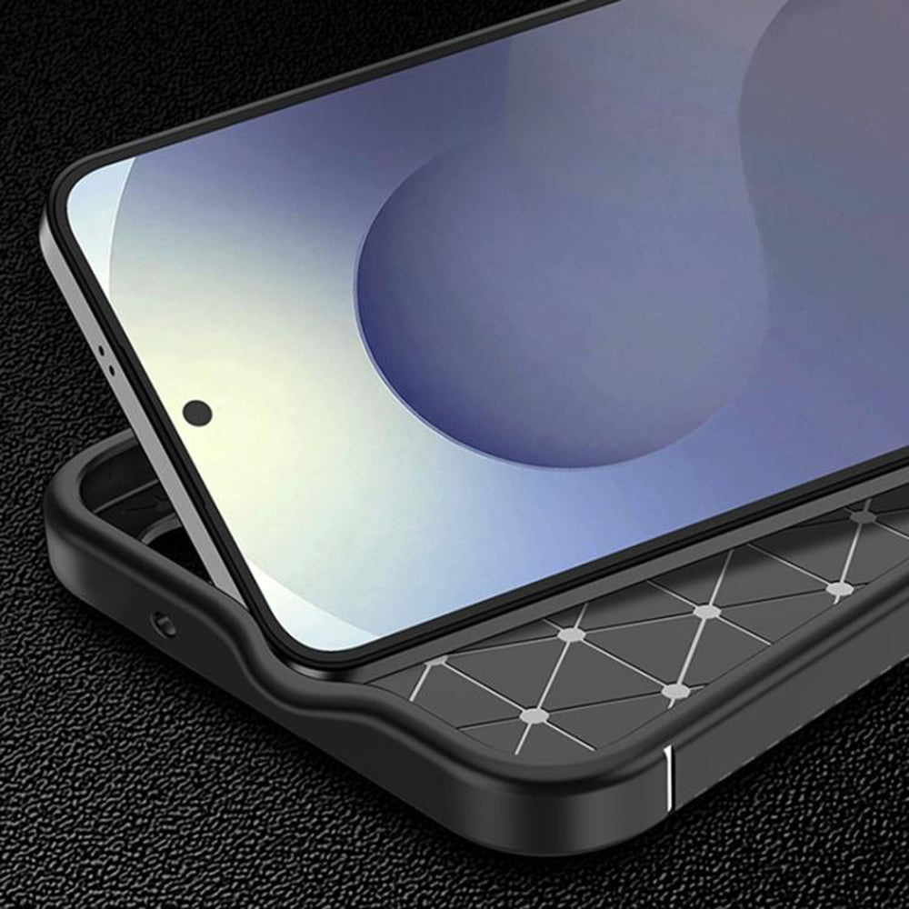 Deksel til Samsung Galaxy S25 FE, Techsuit, CarbonFiber, Svart