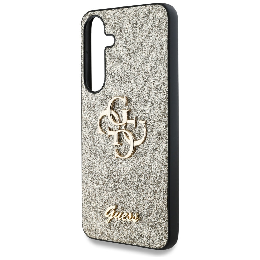 Deksel for Samsung Galaxy S25+ S936, Guess, Glitter Big 4G Script, Gull