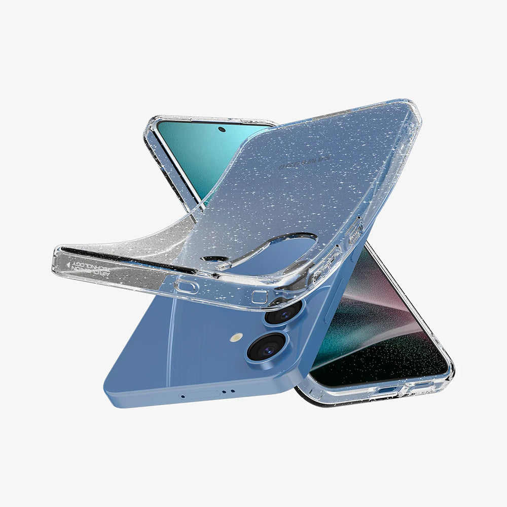 Deksel for Samsung Galaxy S25+ S936, Spigen, Liquid Crystal Glitter, Gjennomsiktig