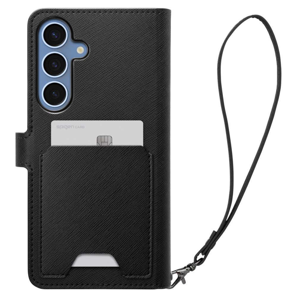 Deksel for Samsung Galaxy S25+ S936, Spigen, Wallet S, Svart ACS09125