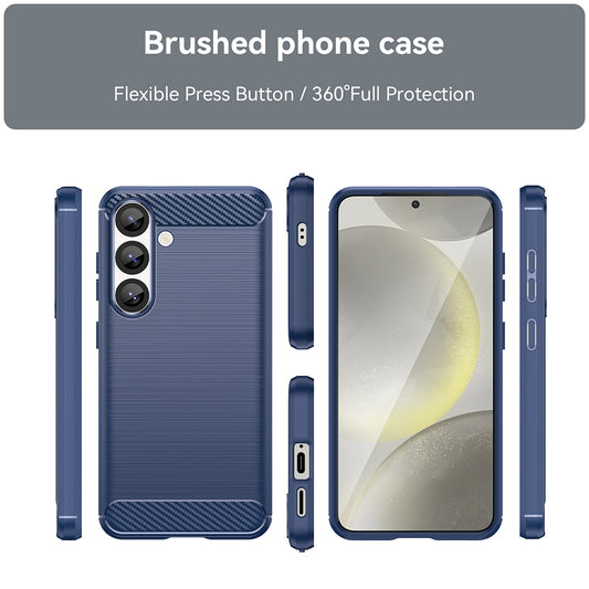 Deksel til Samsung Galaxy S25+ S936, Techsuit, Karbon, Blå