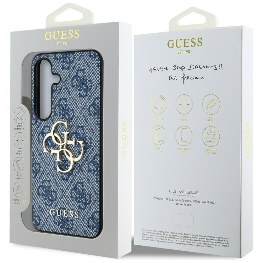 Deksel for Samsung Galaxy S25 S931, Guess, 4G Big Logo, Blå