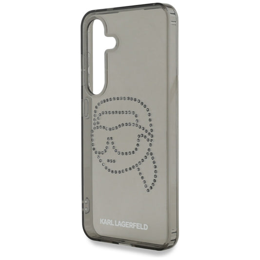Deksel for Samsung Galaxy S25 S931, Karl Lagerfeld, IML Rhinestones Karl's Head, Svart