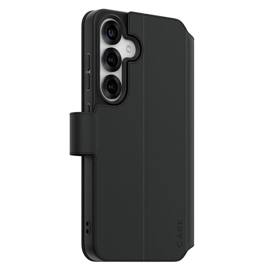 Deksel for Samsung Galaxy S25 S931, PanzerGlass, Care Feature Kickstand Wallet, Svart