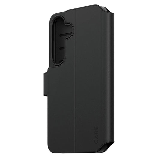 Deksel for Samsung Galaxy S25 S931, PanzerGlass, Care Feature Kickstand Wallet, Svart