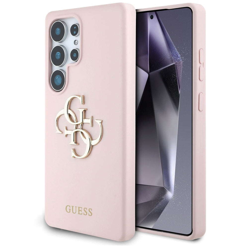 Deksel for Samsung Galaxy S25 Ultra S938, Guess, 4G Grained Big and Classic Logo, Rosa
