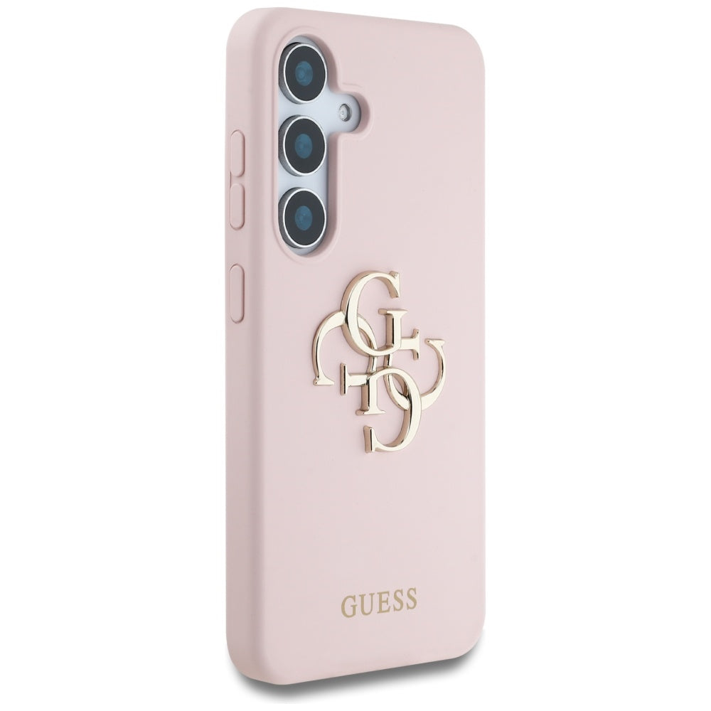 Deksel for Samsung Galaxy S25 Ultra S938, Guess, 4G Grained Big and Classic Logo, Rosa
