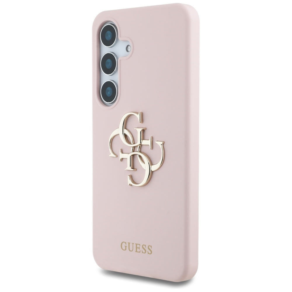 Deksel for Samsung Galaxy S25 Ultra S938, Guess, 4G Grained Big and Classic Logo, Rosa