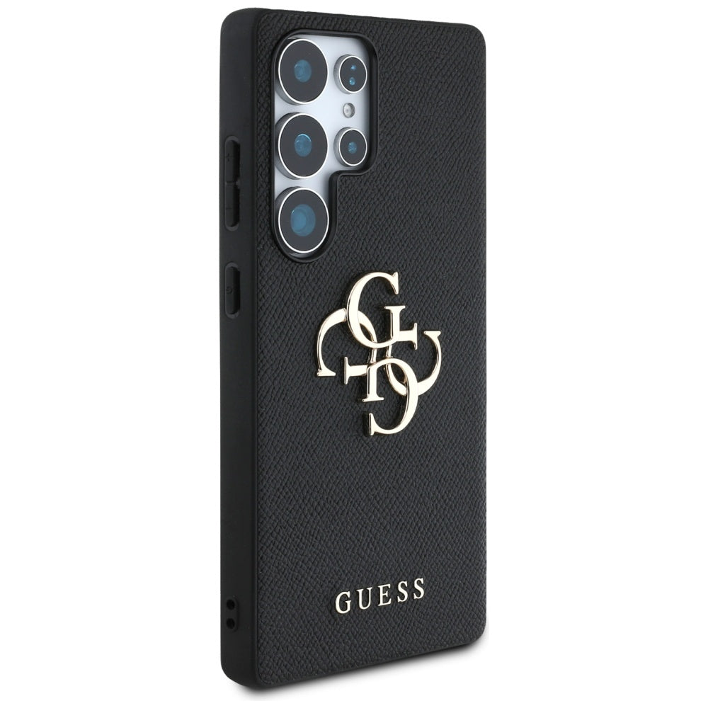 Deksel for Samsung Galaxy S25 Ultra S938, Guess, 4G Grained Big and Classic Logo, Svart